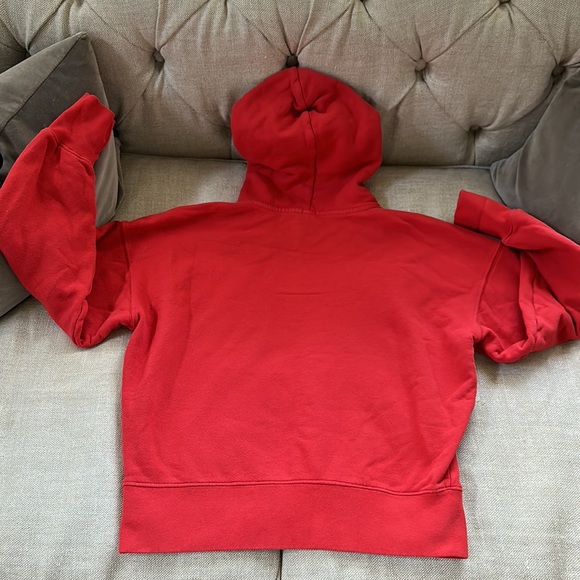 Re/Done Hanes Red Drawstring Sweatshirt Hoodie Size XS - Picture 4 of 5